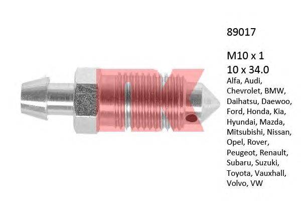 Болт воздушного клапана / вентиль NK 89017
