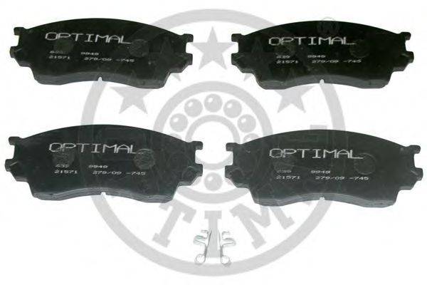 Комплект тормозных колодок, дисковый тормоз OPTIMAL 9949