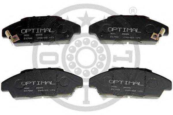 Комплект тормозных колодок, дисковый тормоз OPTIMAL 9685