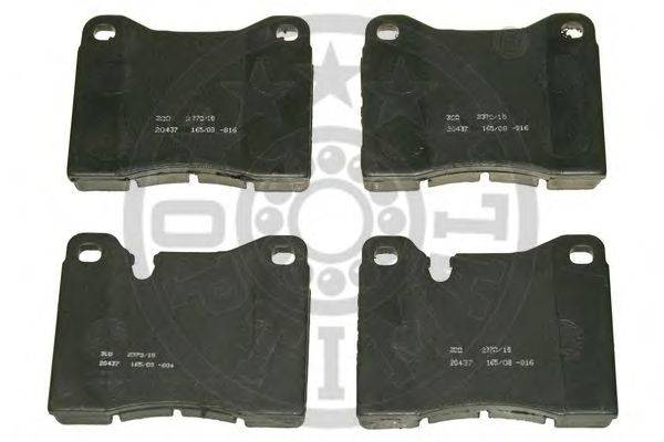 Комплект тормозных колодок, дисковый тормоз OPTIMAL 237015