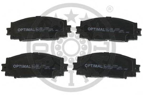 Комплект тормозных колодок, дисковый тормоз OPTIMAL 12360