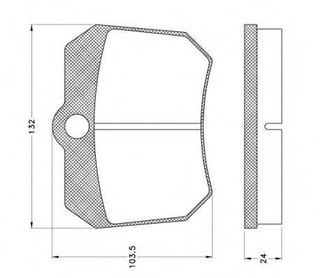 Комплект тормозных колодок, дисковый тормоз ROADHOUSE JSX 2910.05