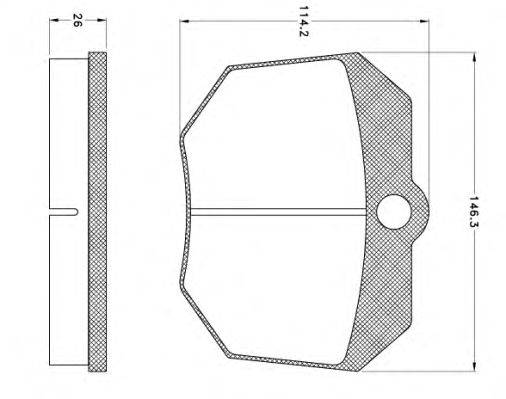 Комплект тормозных колодок, дисковый тормоз ROADHOUSE JSX 2910.14