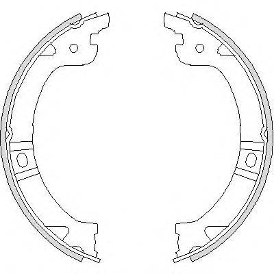 Комплект тормозных колодок, стояночная тормозная система ROADHOUSE 474400