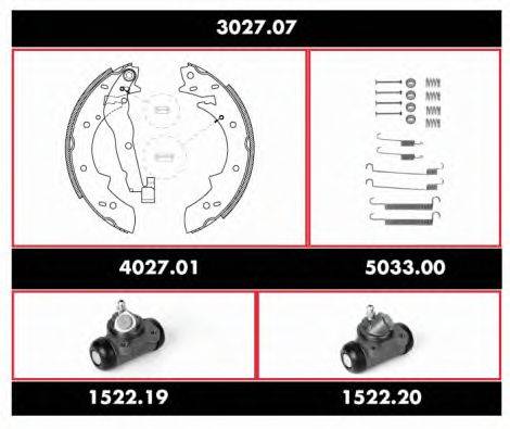 Комплект тормозов, барабанный тормозной механизм ROADHOUSE SPK 3027.07