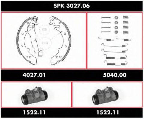 Комплект тормозов, барабанный тормозной механизм ROADHOUSE SPK 3027.06