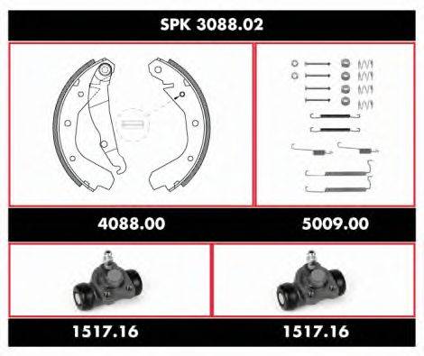 Комплект тормозов, барабанный тормозной механизм ROADHOUSE SPK 3088.02
