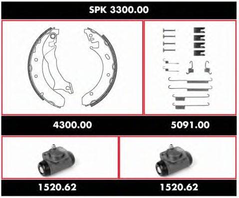 Комплект тормозов, барабанный тормозной механизм ROADHOUSE SPK 3300.00