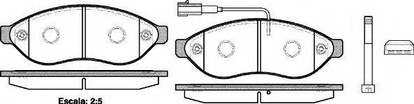 Комплект тормозных колодок, дисковый тормоз REMSA 123701