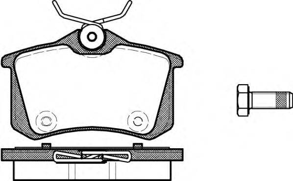 Комплект тормозных колодок, дисковый тормоз REMSA 0263.14