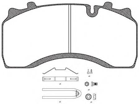 Комплект тормозных колодок, дисковый тормоз REMSA 1032.30