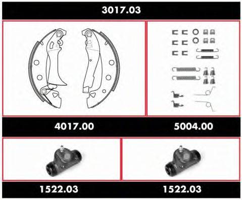 Комплект тормозов, барабанный тормозной механизм REMSA 3017.03