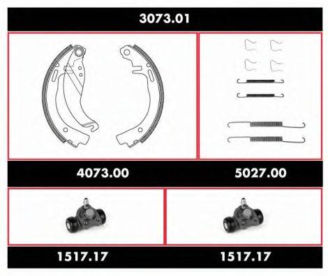 Комплект тормозов, барабанный тормозной механизм REMSA 3073.01