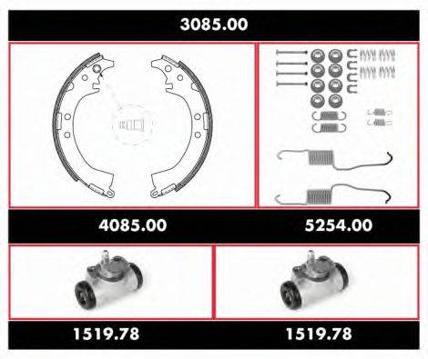 Комплект тормозов, барабанный тормозной механизм REMSA 3085.00