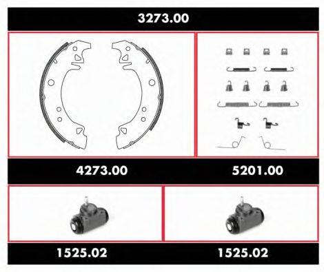 Комплект тормозов, барабанный тормозной механизм REMSA 3273.00