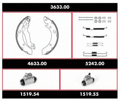 Комплект тормозов, барабанный тормозной механизм REMSA 3633.00