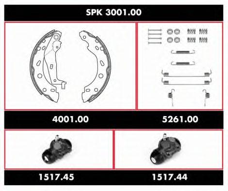 Комплект тормозов, барабанный тормозной механизм REMSA SPK 3001.00