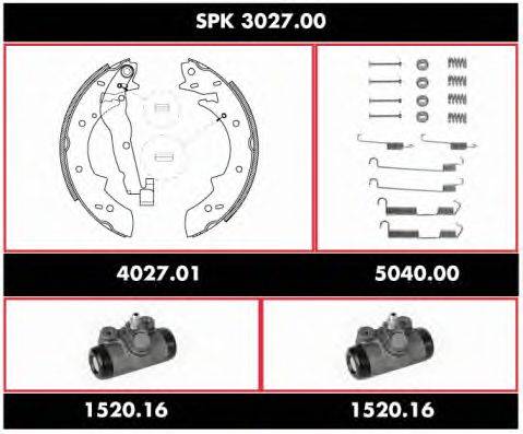 Комплект тормозов, барабанный тормозной механизм REMSA SPK302700
