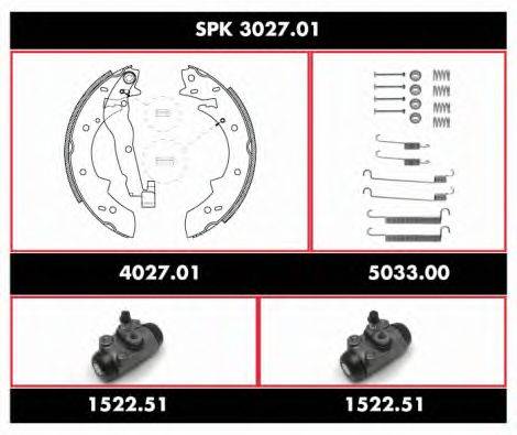 Комплект тормозов, барабанный тормозной механизм REMSA SPK 3027.01