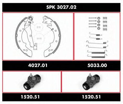 Комплект тормозов, барабанный тормозной механизм REMSA SPK 3027.02