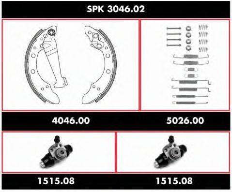 Комплект тормозов, барабанный тормозной механизм REMSA SPK 3046.02