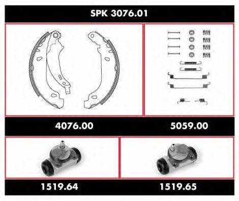 Комплект тормозов, барабанный тормозной механизм REMSA SPK 3076.01