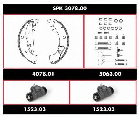 Комплект тормозов, барабанный тормозной механизм REMSA SPK 3078.00