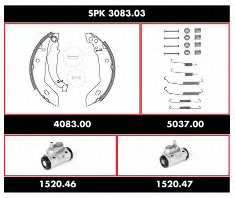 Комплект тормозов, барабанный тормозной механизм REMSA SPK 3083.03