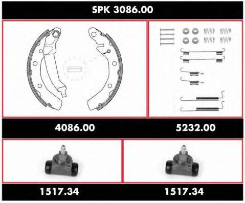 Комплект тормозов, барабанный тормозной механизм REMSA SPK 3086.00