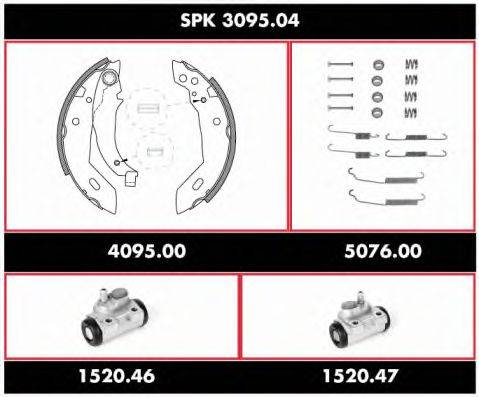 Комплект тормозов, барабанный тормозной механизм REMSA SPK 3095.04