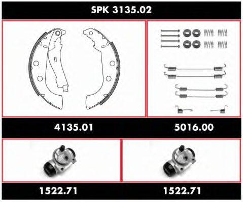 Комплект тормозов, барабанный тормозной механизм REMSA SPK 3135.02