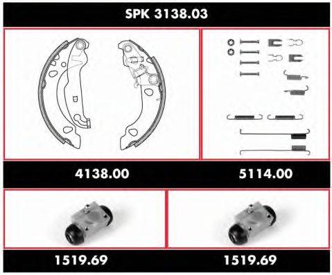 Комплект тормозов, барабанный тормозной механизм REMSA SPK 3138.03