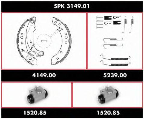 Комплект тормозов, барабанный тормозной механизм REMSA SPK314901