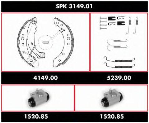 Комплект тормозов, барабанный тормозной механизм REMSA SPK 3149.01