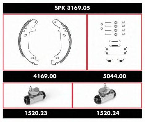 Комплект тормозов, барабанный тормозной механизм REMSA SPK 3169.05