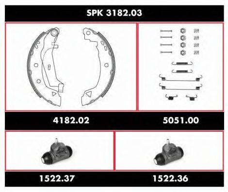 Комплект тормозов, барабанный тормозной механизм REMSA SPK 3182.03