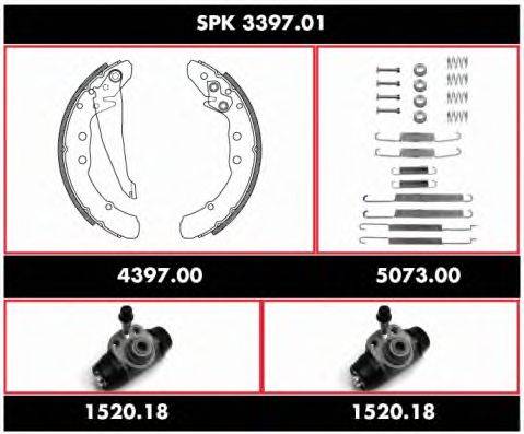 Комплект тормозов, барабанный тормозной механизм REMSA SPK 3397.01