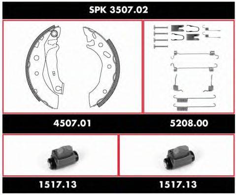 Комплект тормозов, барабанный тормозной механизм REMSA SPK 3507.02