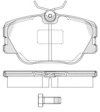 Комплект тормозных колодок, дисковый тормоз REMSA 018900