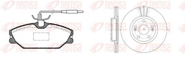 Комплект тормозов, дисковый тормозной механизм REMSA 8208.05