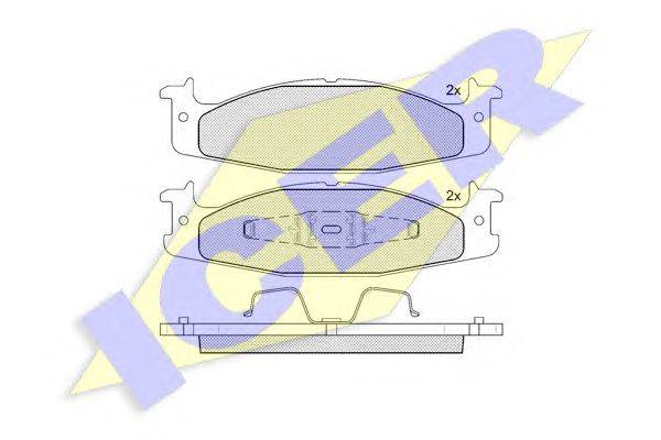 Комплект тормозных колодок, дисковый тормоз ICER 24977