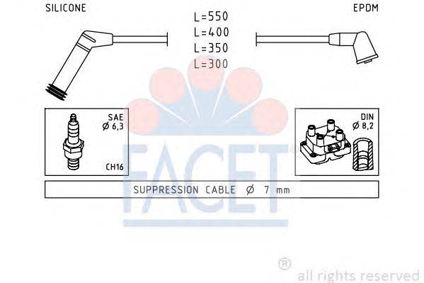 Комплект проводов зажигания FACET 47119