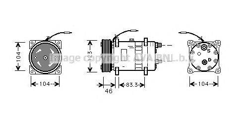 Компрессор, кондиционер AVA QUALITY COOLING UVK049