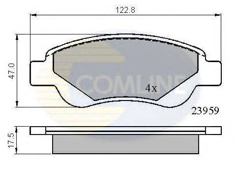 Комплект тормозных колодок, дисковый тормоз ALLIED NIPPON ADB01552