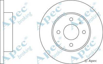 Тормозной диск APEC braking DSK156