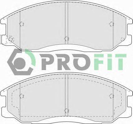 Комплект тормозных колодок, дисковый тормоз PROFIT 50001605