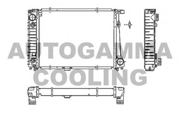 Радиатор, охлаждение двигателя AUTOGAMMA 102043