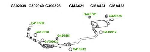 Система выпуска ОГ GT Exhaust 10431