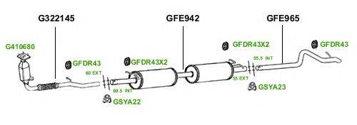Система выпуска ОГ GT Exhaust 3614