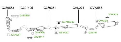 Система выпуска ОГ GT Exhaust 4696